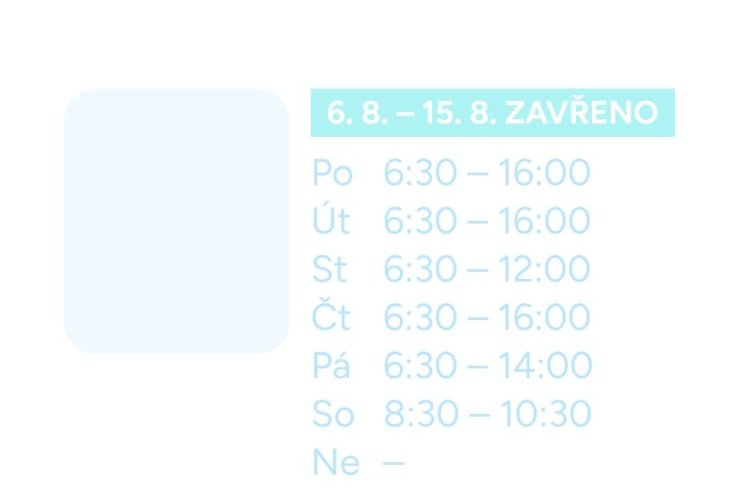 Katalog - upozornění na uzavírku