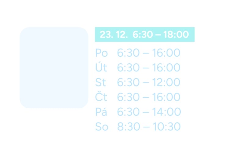 Katalog - speciální otevírací doby